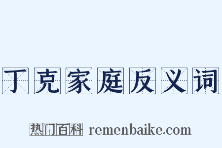 丁克家庭反义词是什么意思的图片